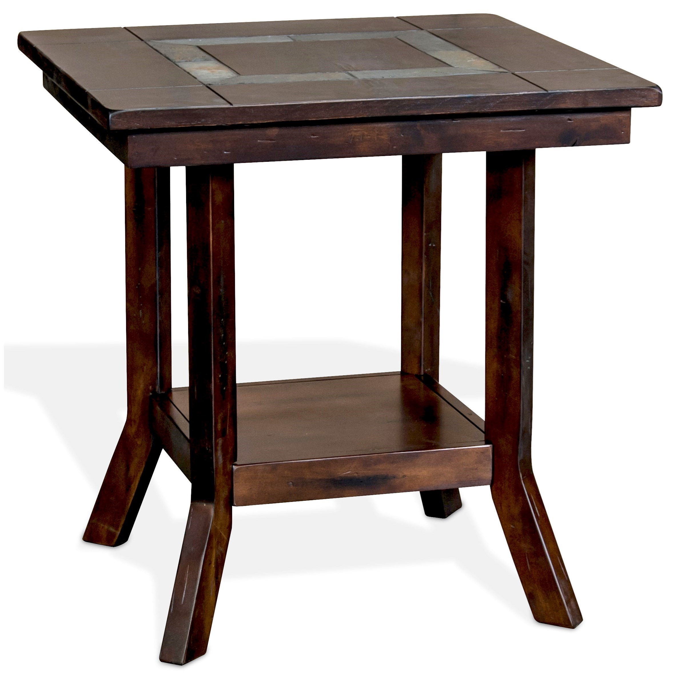 Sunny Designs Santa Fe 2 3175DC2 E End Table with Natural Slate